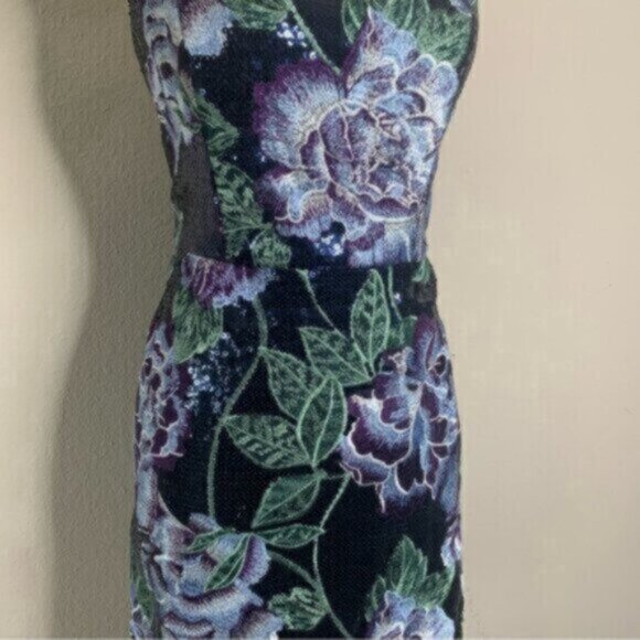 Marchesa Notte Strapless Sequin Mini Cocktail Dress - Picture 8 of 13